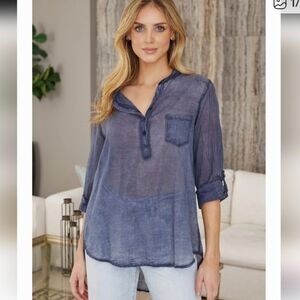 Milano Casual Charcoal Button Down Shirt